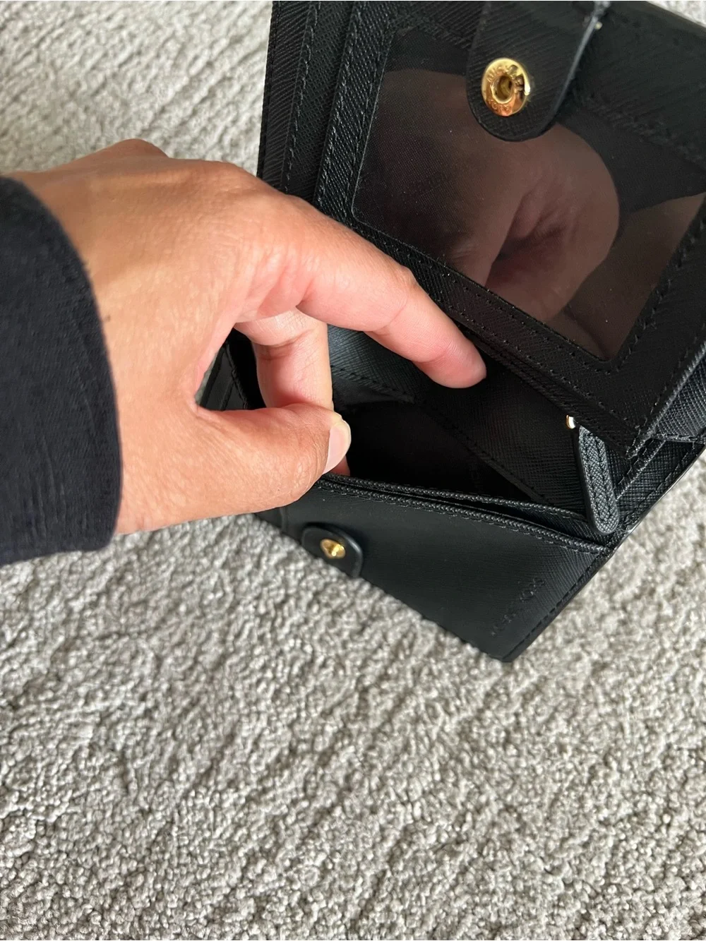 Michael Kors Black Wallet with Gold Logo